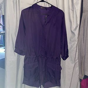 NWT 3/4 sleeve romper deep purple size medium from The Limited.